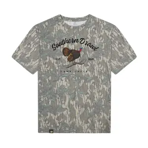Camo Hunting T-Shirt Southern Drawl | Turkey Graphic Tee | Unisex Outdoor Wear