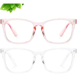 ST-44 2 Pack Kids Blue Light Blocking Glasses, Boys Girls Computer Gaming TV Glasses, Lightweight Eyeglasses Frame (Age 4 to 12)