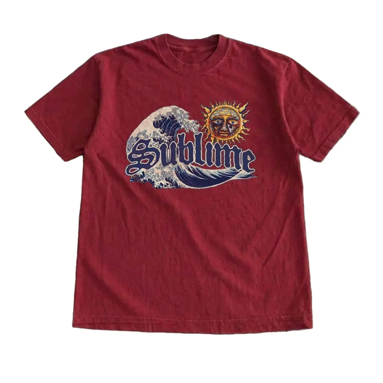 Sublime Sun Wave Vintage Style Graphic Tee Unisex Classic Cotton Shirt Streetwear