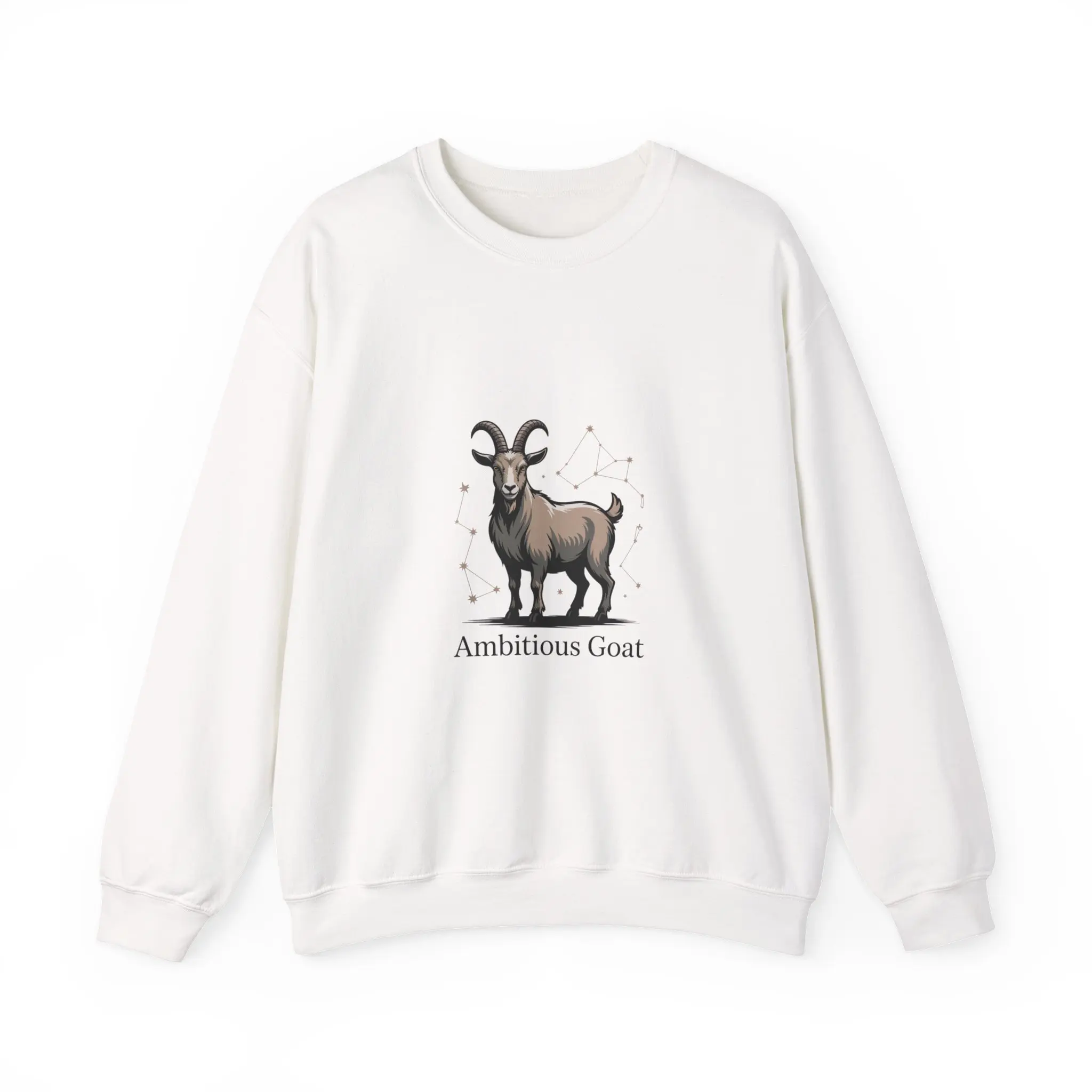 Ambitious Goat Crewneck Sweatshirt | Motivational Goat Design