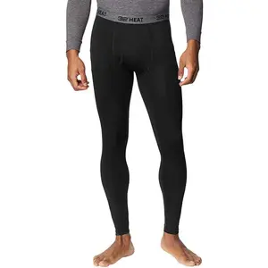 32 Degrees Mens 2 Pack Heat Performance Thermal Baselayer Pant Leggings, Black/Black, M