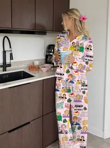 Golden Girls Pajama Set, Stay Golden Sleepwear, Shady Pines Pajamas, Funny TV Show PJs, Cozy Gift for Mom, Grandma Gift