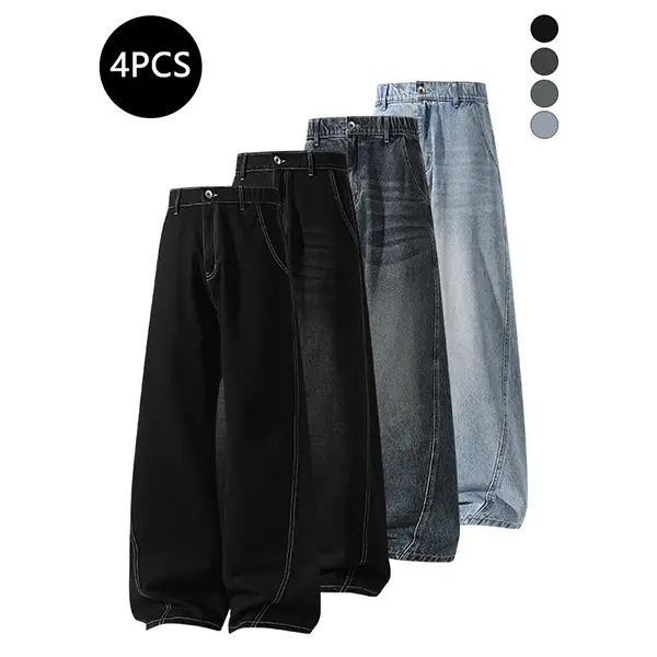 Black + Black & Gray + Vintage Blue + Light Blue