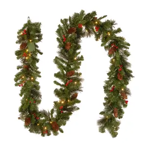National Tree Company 9' Crestwood Spruce Prelit Garland