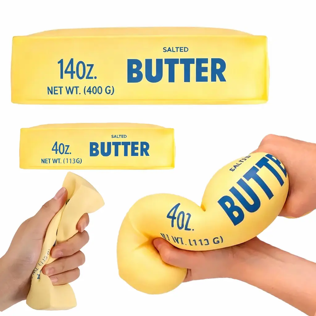 Ultra-Soft Slow-Rising Squeeze Butter Stick Toy - Stress Relief Fidgeting Toy, Not Edible, for Office Anxiety Relief & Decompression