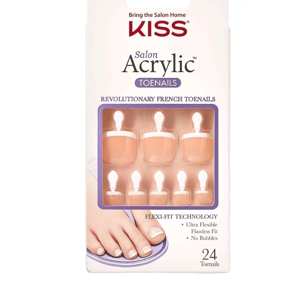 kiss Acrylic French Press On Toenails