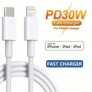 Mfi Certified iPhone Charger, 30w USB-C to Lightning Electronic Data Cable, Fast Charging, Compatible with iPhone 14/13/12/11/x/XR/XS/8/7/6/se/iPad/macbook, Smartphone