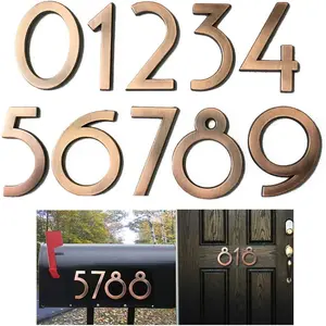 20 Pack Mailbox Numbers 0-9, 2 Inch High, House Numbers Door Address Appeal Stickers for Apartment, House, Room, Office, , ,  Process Number Sign Bronze
