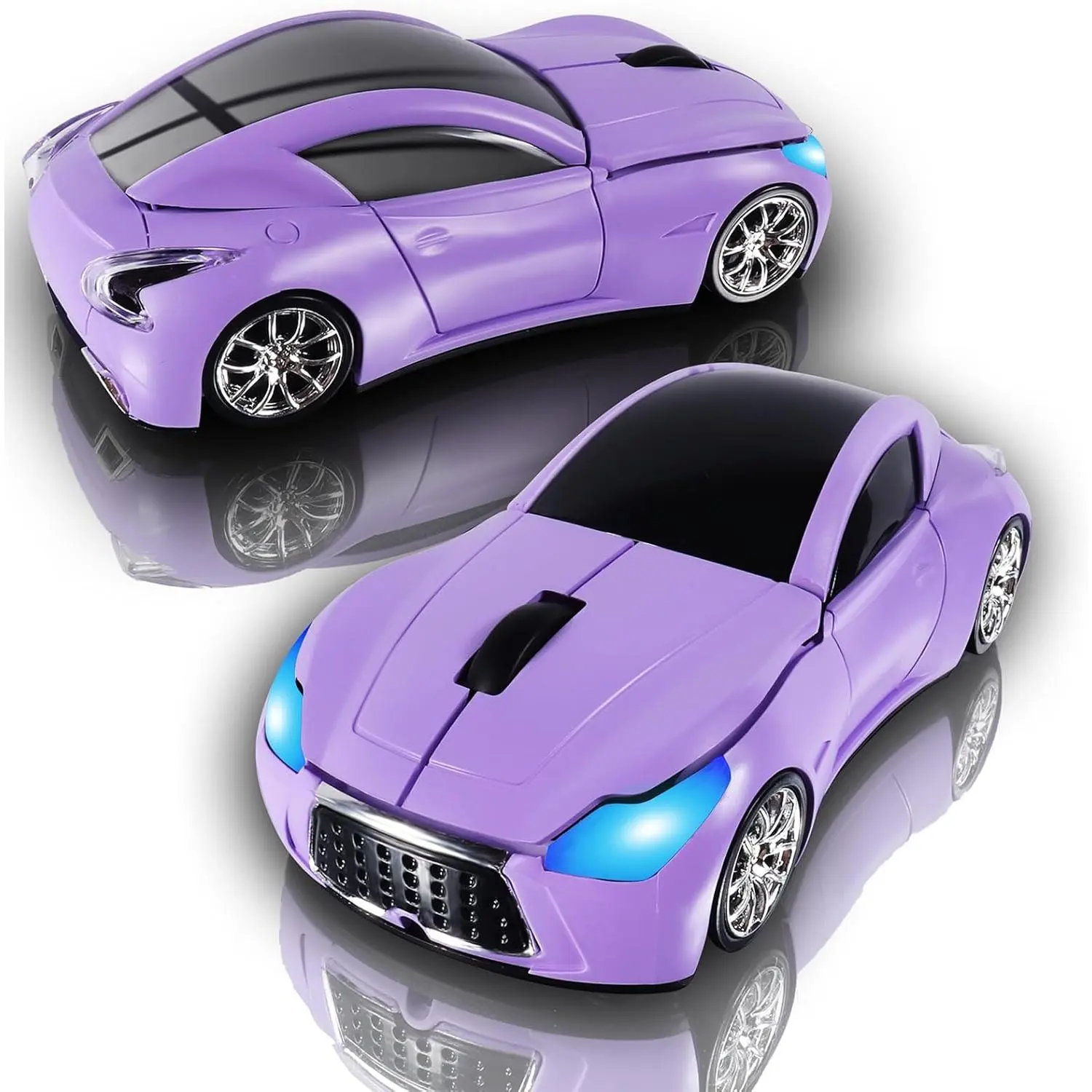 Z-RGP6 Wireless Computer Mouse - Portable PC Gaming Accessory, USB-Connected for Sports and Work (Purple), Computer Mice