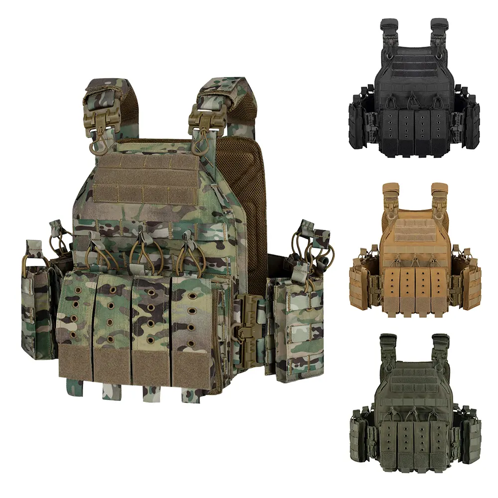 VT-6026-3 Yakeda 1000D Nylon Tactical Jacket  Plate Carrier with Chaleco Tactico Camo Personal Defense