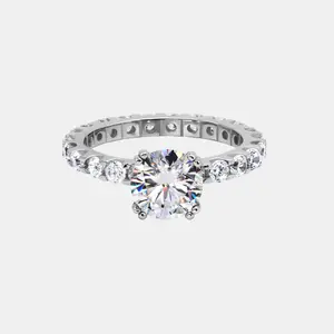 【280】QuicklyDelivery，NOBonus-2 Carat Synthetic Moissanite Ring - Luxury Wedding, Anniversary, Valentine's Day, and Birthday Gift for Women and Lovers