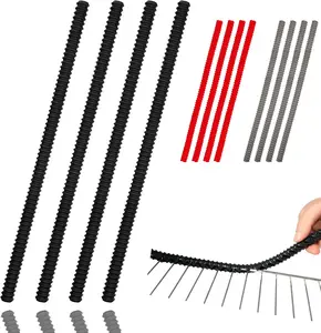 4 Pack Heat Resistant Silicone Oven Rack Shields Cover - Oven Guards for Racks, 14 Inches Long Edge Protector (Black)