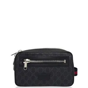 Pre-owned GUCCI Leather belt bags Bumbag GG Monogram Black (dh010926g2)