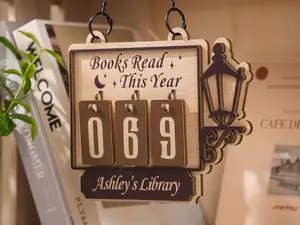 Personalized Books Read Tracker, Custom Name Reading Log, Bookish Decor Gift, Reading Challenge Counter, Book Lover's Gift, Reading Tracker