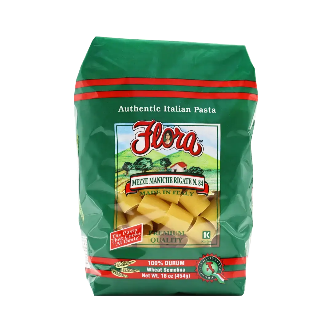 Mezze Maniche Rigate Pasta No. 84 - 16 oz