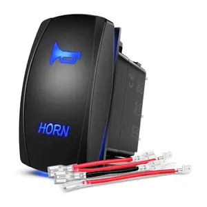 Nilight 5Pin Laser On/Off Momentary Horn Rocker Switch Blue