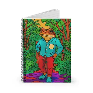 El Sapo Concho Notebook | Pop Art Spiral Journal | Ruled Eco Notebook | Tropical Frog Stationery | Puerto Rican Rainforest Gift