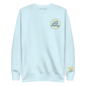 Just Great Energy Ultra-Premium Sweatshirt Fitted Long Sleeve Crew Neck Casual Style Medium Length Autumn Wear