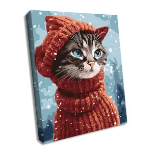 Painting by Numbers kit Amazing kitty KHO4456
