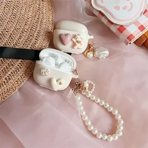 Cute Heart & Pillow Design Earphone Case with Lanyard, Earphone Protective Cover, Earphone Accessories Compatible with Lenovo LP40/LP40PLUS/LP40S/LP40PRO, Audio