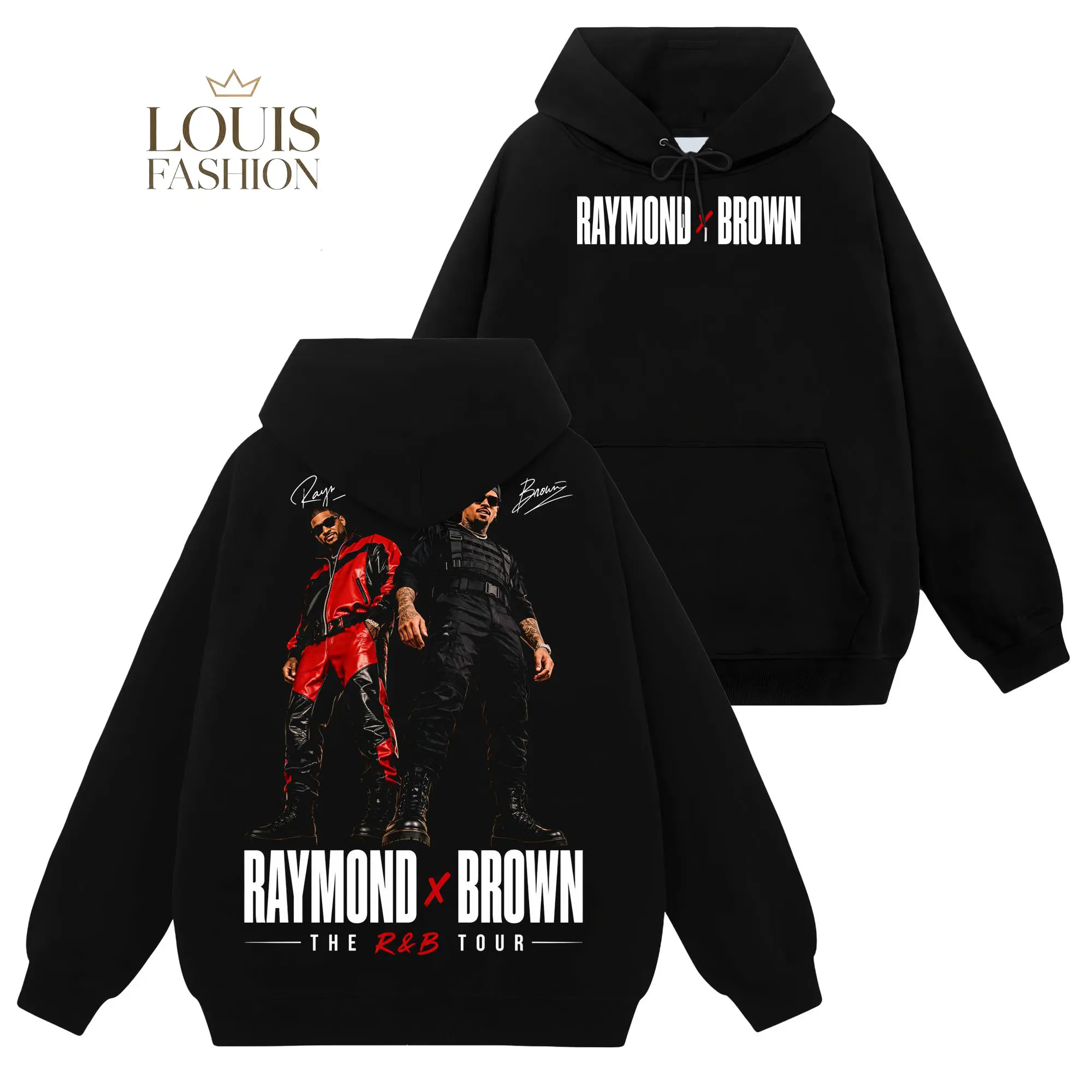 [Louis Fashion] The R&B Raymond & Brown Tour 2026 Graphic Tee #14, R&B Music Premium Cotton Concert Shirt Sweatshirt Hoodie, Hip Hop Soul Streetwear, Gift for R&B Fans, Vintage Music