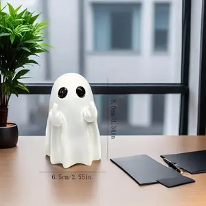 Cute Finger Ghost Decorations, Halloween Ghost Statue Resin Ghost Figurine, Decorative Sculptures, Perfect Indoor & Porch Halloween Decoration, Home Ornament, Indoor Outdoor Decorative