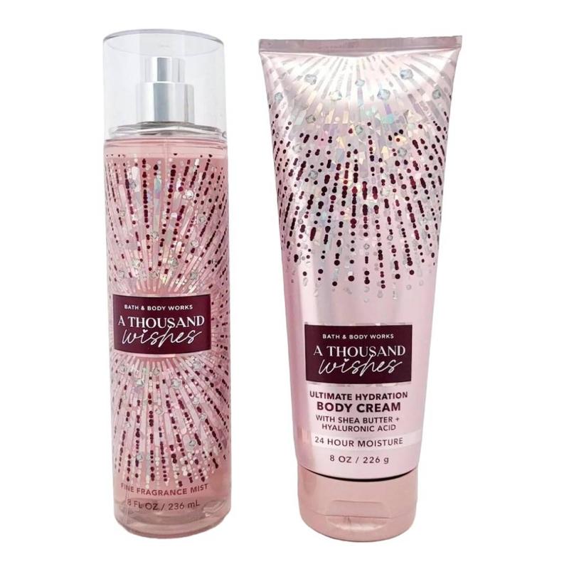 Bath & Body Works - Signature Collection - A Thousand Wishes- Gift Set- Fine Fragrance Mist & Ultra Shea Body Cream by Bath & Body Works