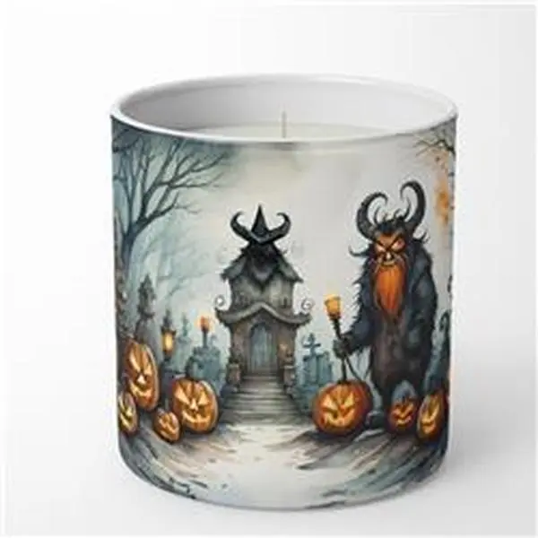 3.25 x 3.75 x 3.25 in. Krampus the Christmas Demon Spooky Halloween Decorative Soy Candle