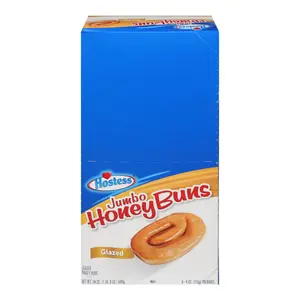 Hostess Jumbo Honey Bun Glazed Soft Cinnamon Pastry – 6 Pack (4 oz Each)