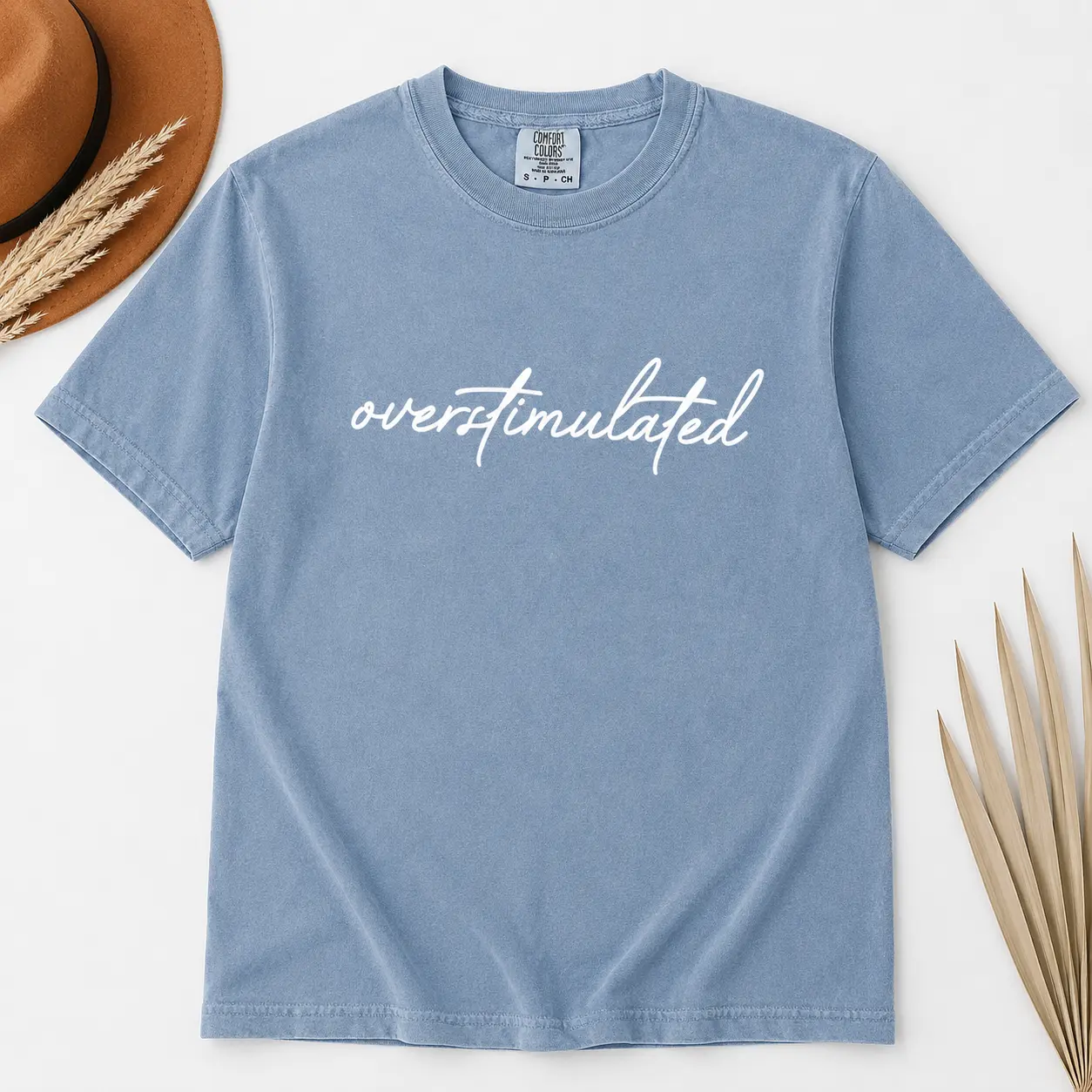 Comfort Colors Overstimulated Tshirt, Sarcastic Shirt, Weirdcore Clothing, Ironic Shirt, Anxiety Tee, Mental Health Shirt, Mom Life Tshirt - TrendWear USA