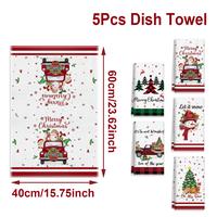 5pcs Christmas Dish Towels