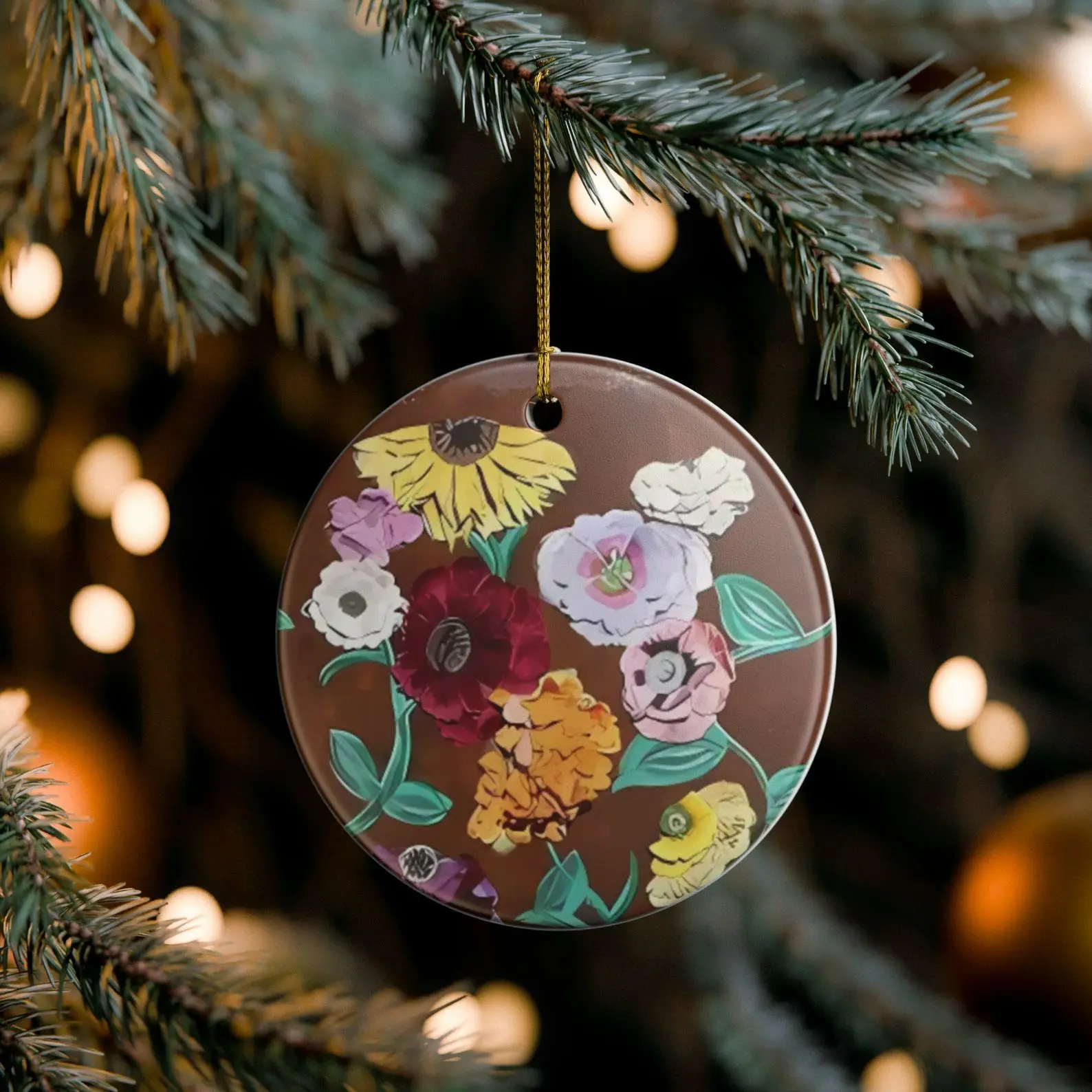 Piano Surprise Song Christmas Ornament, Surprise Piano Ceramic Decor, Floral Piano Ornament, Christmas 2025 Ornament Gift for Fan