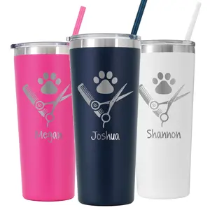 22 oz Personalized Pet Groomer Tumbler Laser Engraved