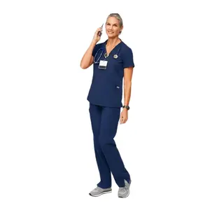 IZI Scrubs Premium Medical Scrub Set – Top & Pants for Nurses, CNAs, and Healthcare Workers (Royal Blue)
