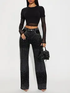 Chasing A Dream Embellished Stretch Straight Leg Jeans - Black