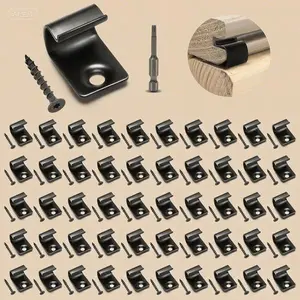 50 Pack Universal Hidden Deck Fasteners with 52 Torx Screws & 1 Torx Bit, Stainless Steel Starter Clips for Composite Decking, No Glue Needed, Reusable Deck Clips for 400 sq. ft. Installation, Durable Corrosion-Resistant Decking Fasteners