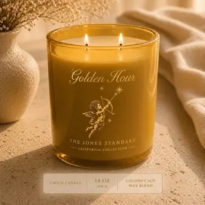 Golden Hour — 14 oz Luxury 2-Wick Candle | Coconut Soy Wax | The Jones Standard