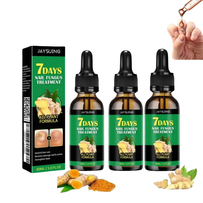 JAYSUING Ginger Nail Treatment | Vitamin E & Plant Essential Oils for Nail Care | Supports Recovery from Onychomycosis, Paronychia, & Nail Deformation | Nail Nutrient Strengthener Oil - Ginger Cuticle Care Oil for Nails