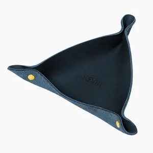 Full Grain Leather Catch All Tray (Navy)