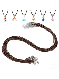 30pcs Wax Necklace Cord Set, Includes Clasp for Pendants, Bracelets, Necklaces, Jewelry Making, Deep