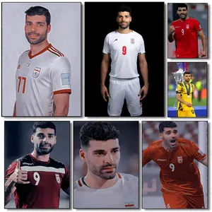 Mehdi Taremi Powerful Striker Football Poster Premium Print For Collection And Gifting Poster Poster Waterproof HD Self-Adhesive Stickers Fade-Proof Wrinkle-Resistant Wall Decor Living Room Bedroom Dormitory Cafe Bar Background Wallpaper Decoration Gifts