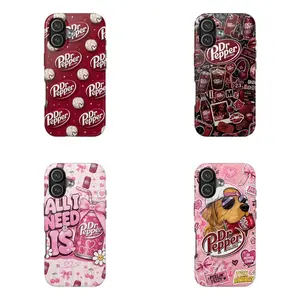 Dr Pepper Phone Case Soda Drink Cover for iPhone 17Pro, 16, 15, 14, 13, 12, 11, Samsung S26, S25, S24, S23, A16, A35, A55, Pixel 10, 9, 8