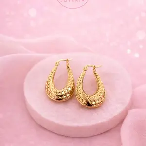 Chunky Gold geometric hollow hoop earrings for women BS Jewelry