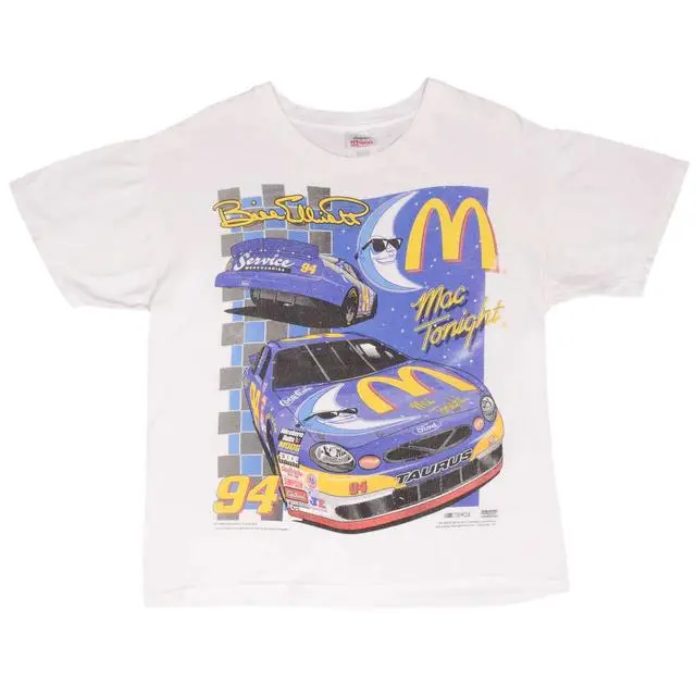 C4MIS3TA VINTAGE DE N4SC4R BILL ELI0TT MCD0N4LDS 1998_ T4LLA GR4ND3 2SIDE - Casual Short Sleeve T-Shirt for Men and Women - Soft Cotton Comfortable Everyday Wear