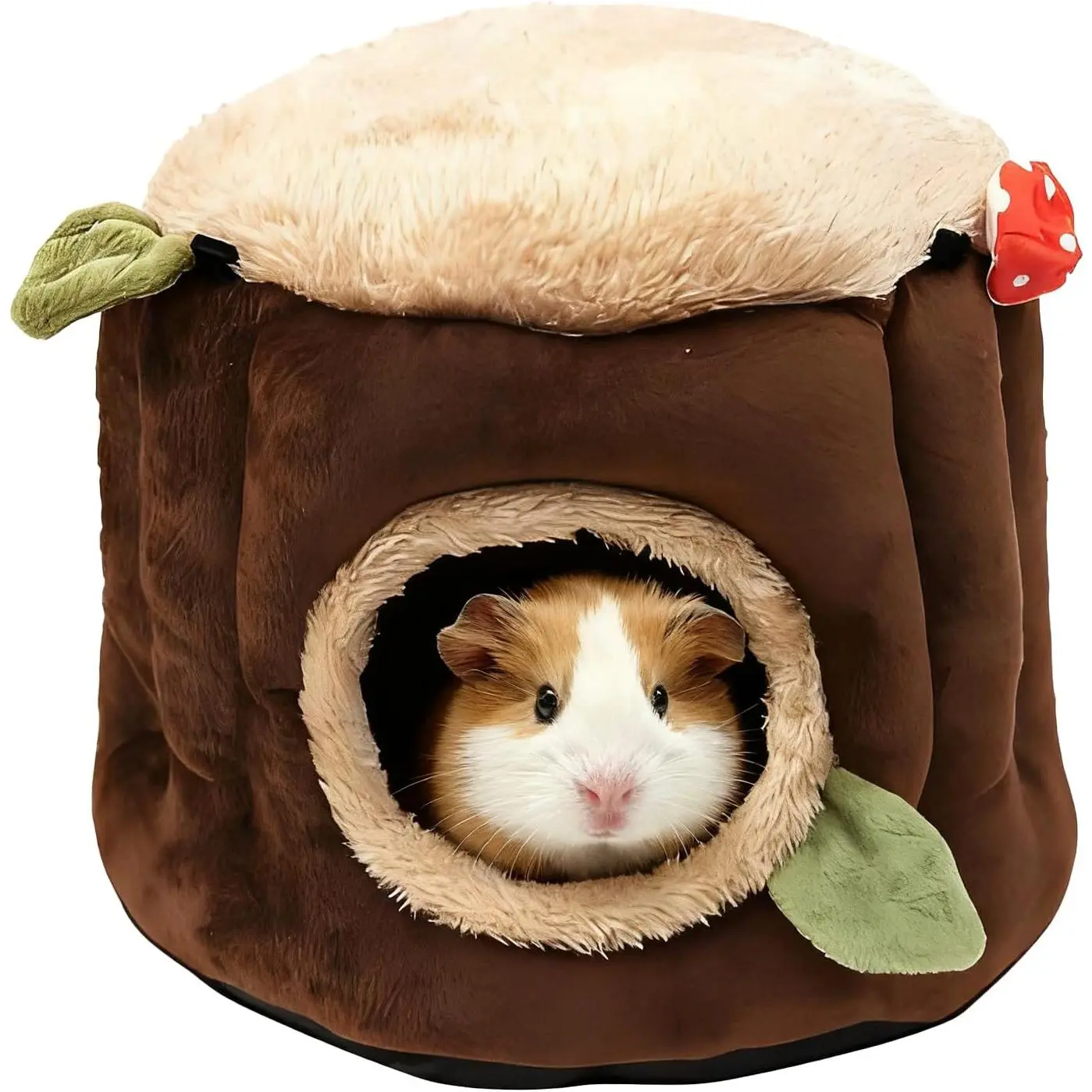 Guinea Pig Hamster Bedding or Hideout for  Mice Rat Ferret Bunny Fluff Bedding Bed House Cage Accessories,  Rabbits Hedgehog Bearded Dragon Warm Bedding Winter Nest Cave, Washable(2.L)