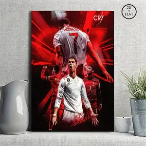 Cristiano Ronaldo Canvas Poster CR7 Football Fans Gifts Suitable For Living Room Bedroom Office Sports Club Suitable For Children And Adults Birthday Gifts Holiday Party Home Decoration