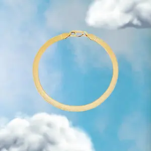 Goddess Anklet - herringbone anklet - tarnish free