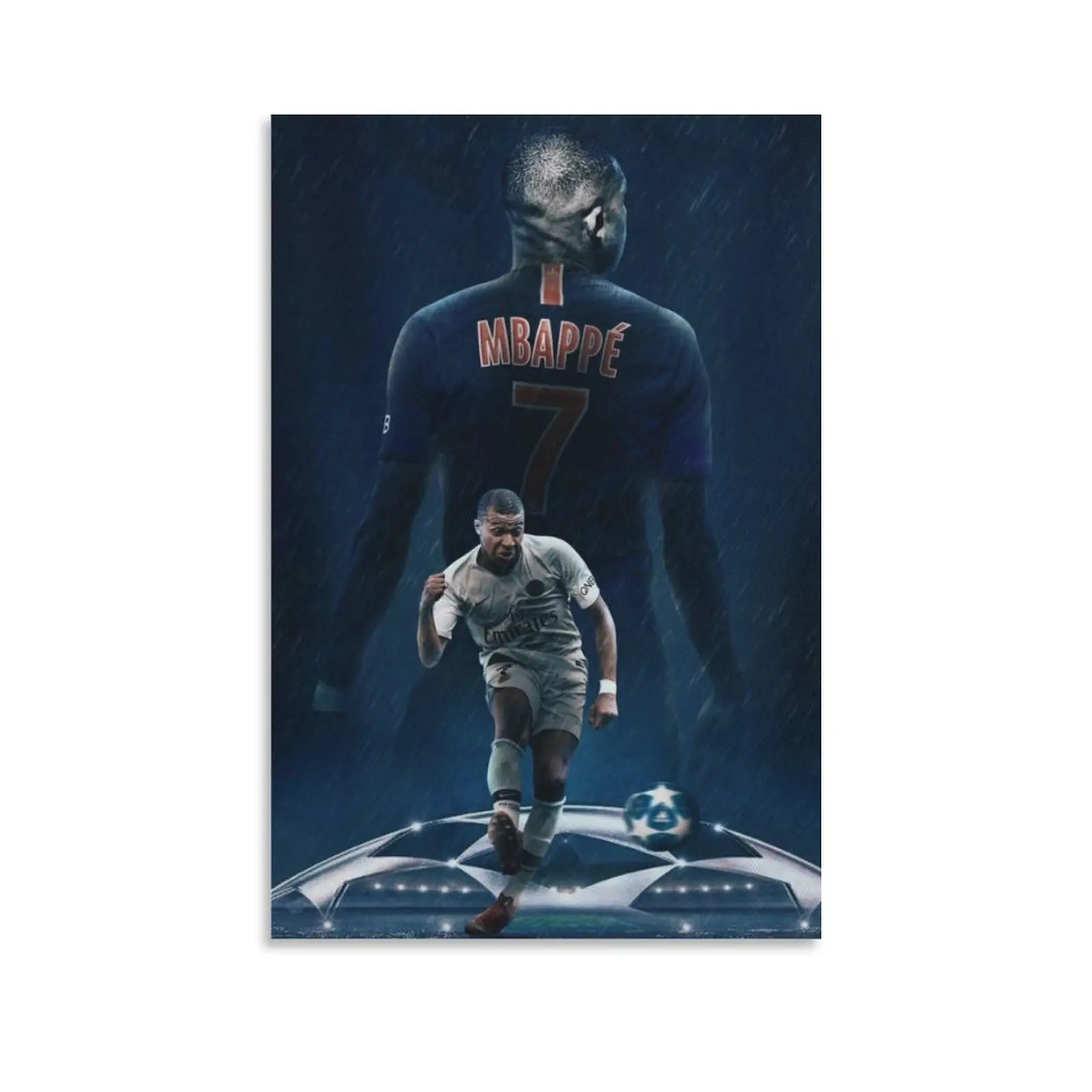 Football Sports Kylian Mbappe Poster Picture Art Print on Canvas Home Room Decor Mural