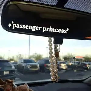 Passenger Princess Pattern Car Rearview Mirror Sticker, Car Decals, Sticker For Cars, Creative Car Rearview Mirror Decorative Sticker, Car Interior Accessories for Women