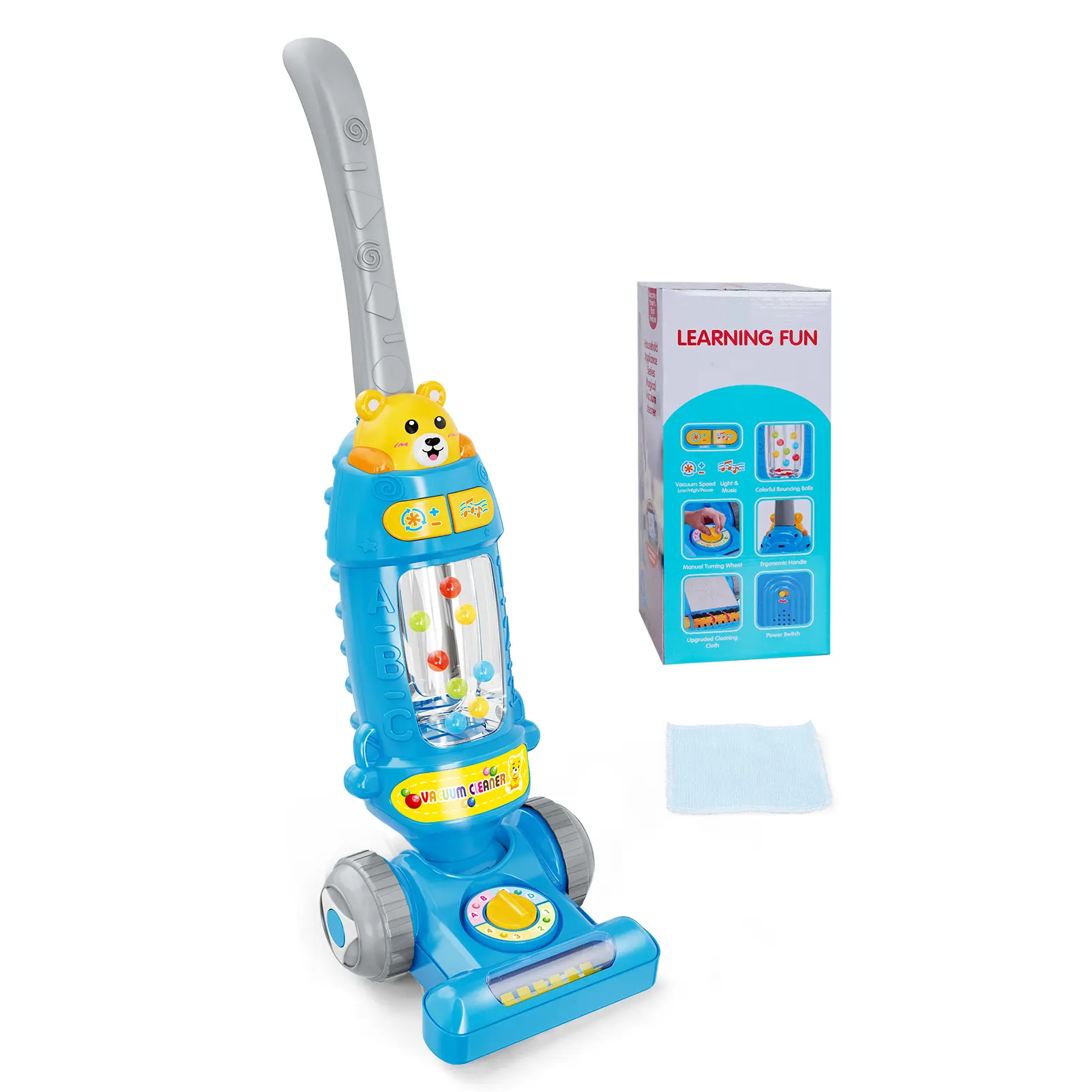 FS Toddler Vacuum Toy that Works with Lights & Sounds, Pretend Play Toy for Toddlers 1-3, Kids Vacuum Toys for Toddlers 3-5 Years Old Boys Girls, Play Vacuum Cleaning Toy with Ball-Popping Action